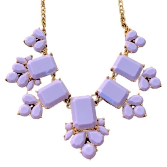 Kate Spade Daylight Jewels Necklace – Lilac Epoxy Gold Tone Collar - Picture 1 of 9